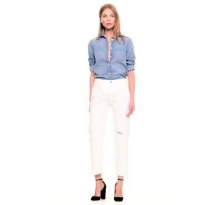 GAP 1969 vintage white straight button fly denim  30